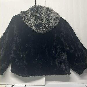 Women's Black Faux Fur Sweater